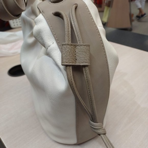 Drawstring Closure Crossbody Bag - Bone - Picture 7 of 12